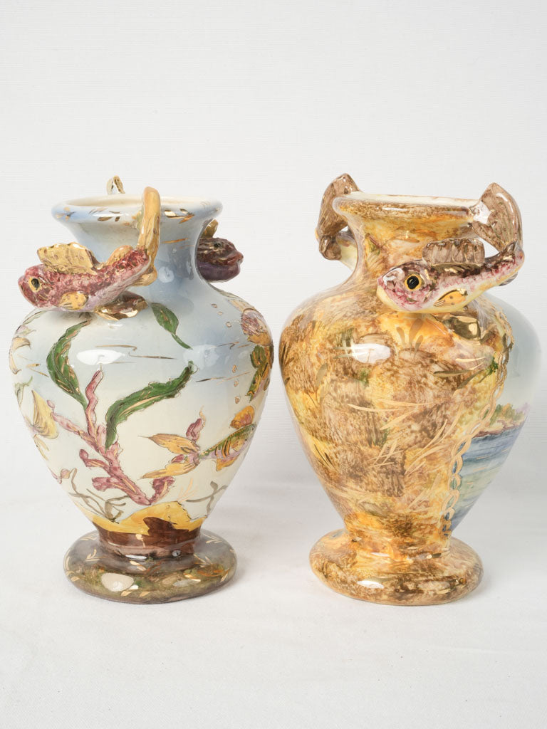 Hand-decorated, sculptural vases