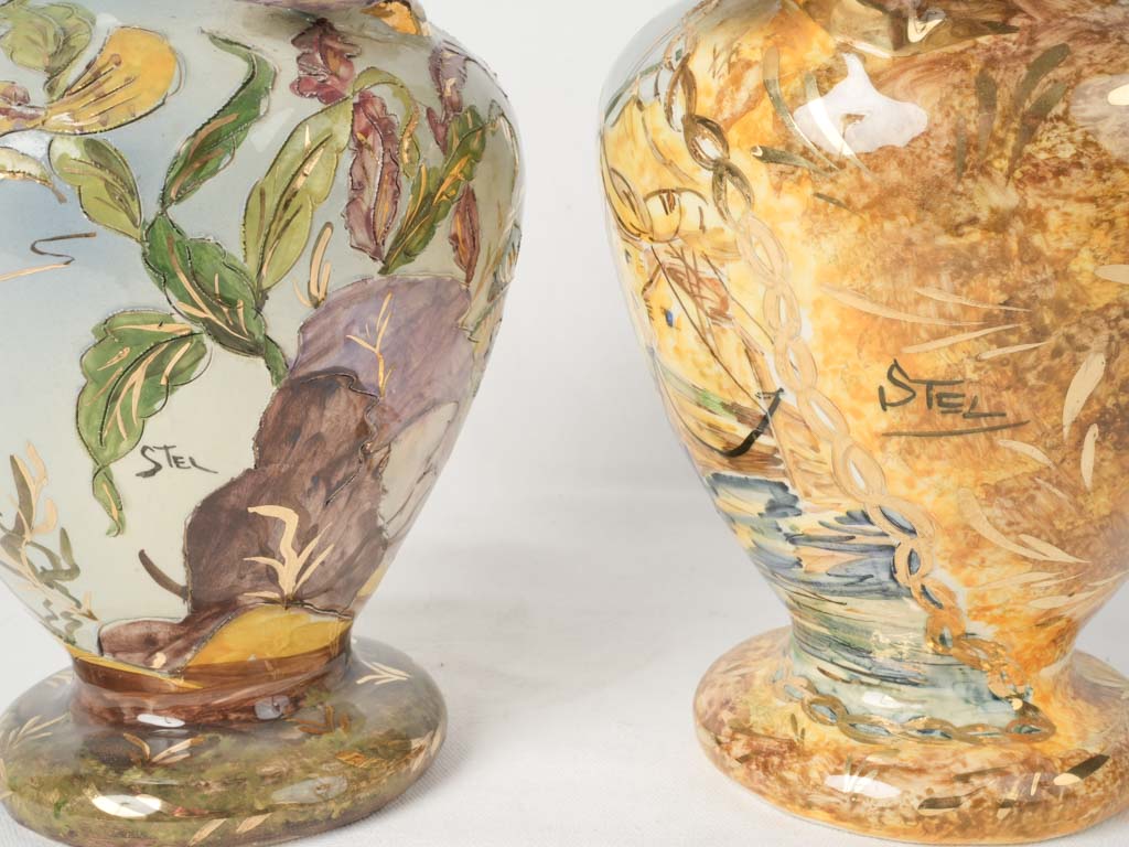 Vintage, artisan-crafted vases