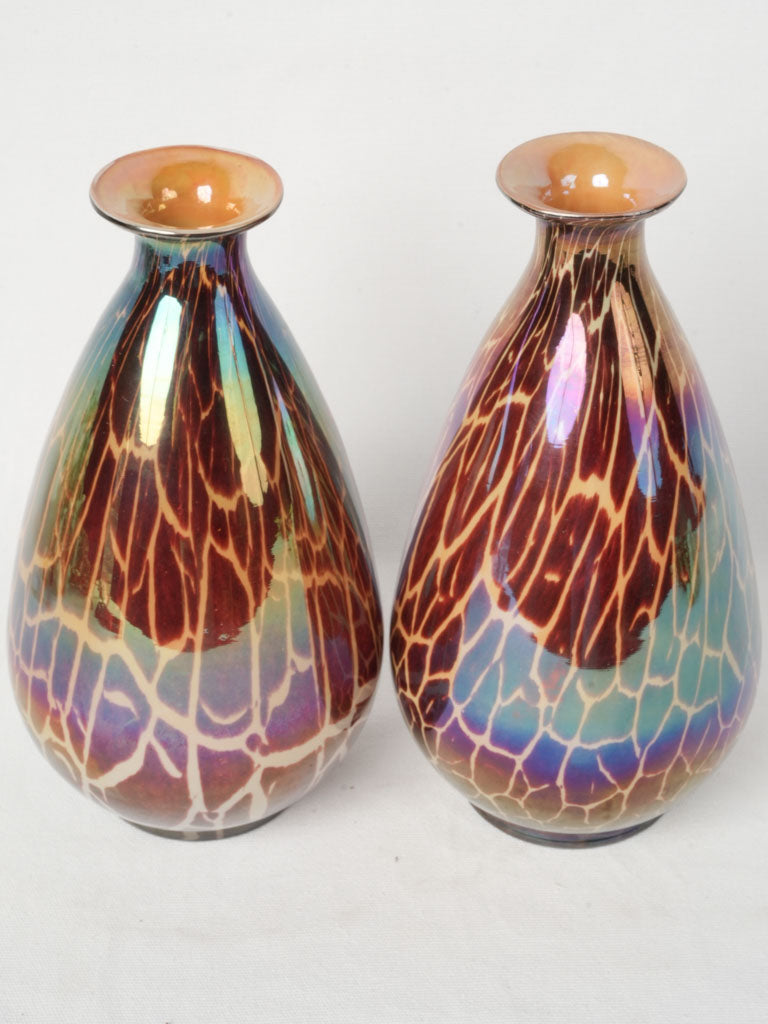 Iridescent centerpiece vases