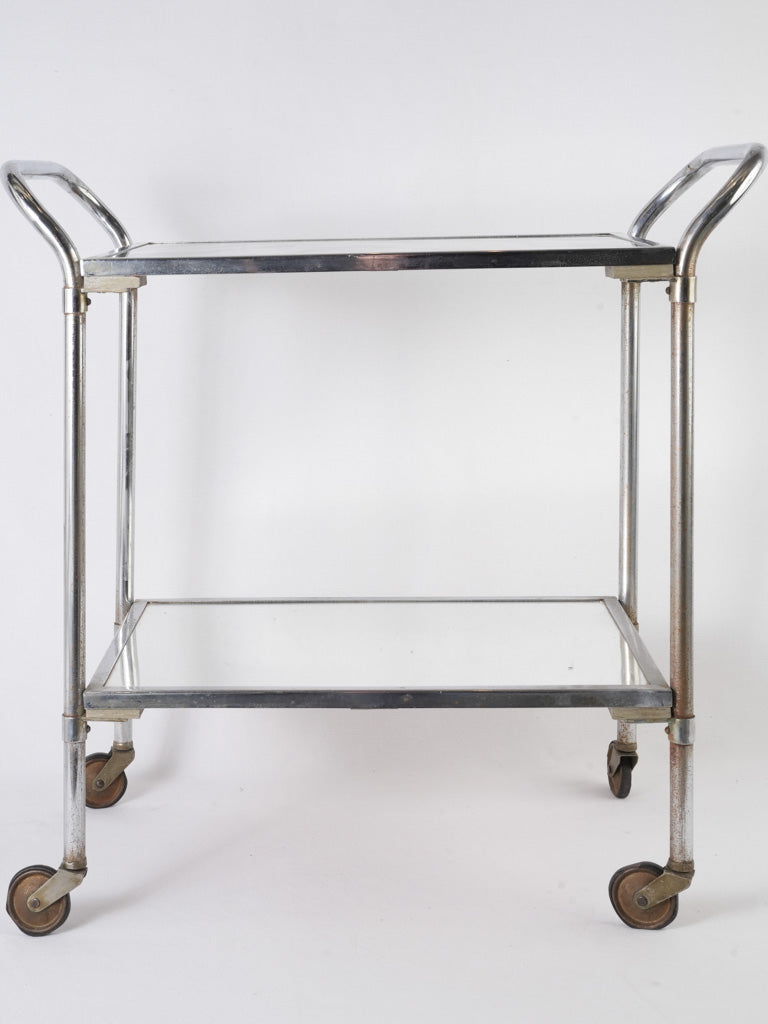 Stylish French rolling bar cart