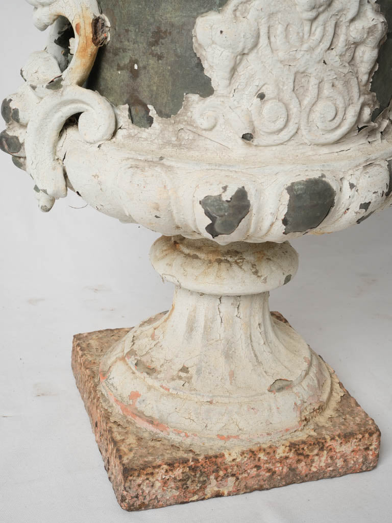 Verdigris Patina Timeworn Iron Urns