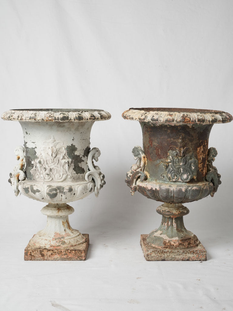 Timeworn Weathered Bronze Garden Planters