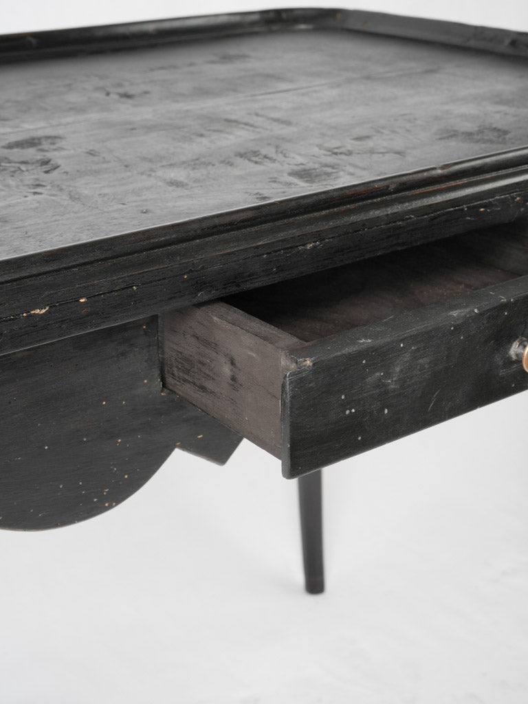 Refined antique blackened Directoire games table