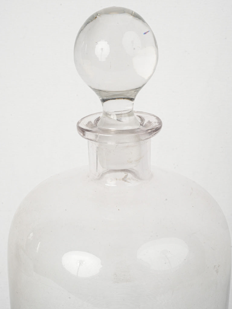 Heavy cylindrical vintage-style glass container