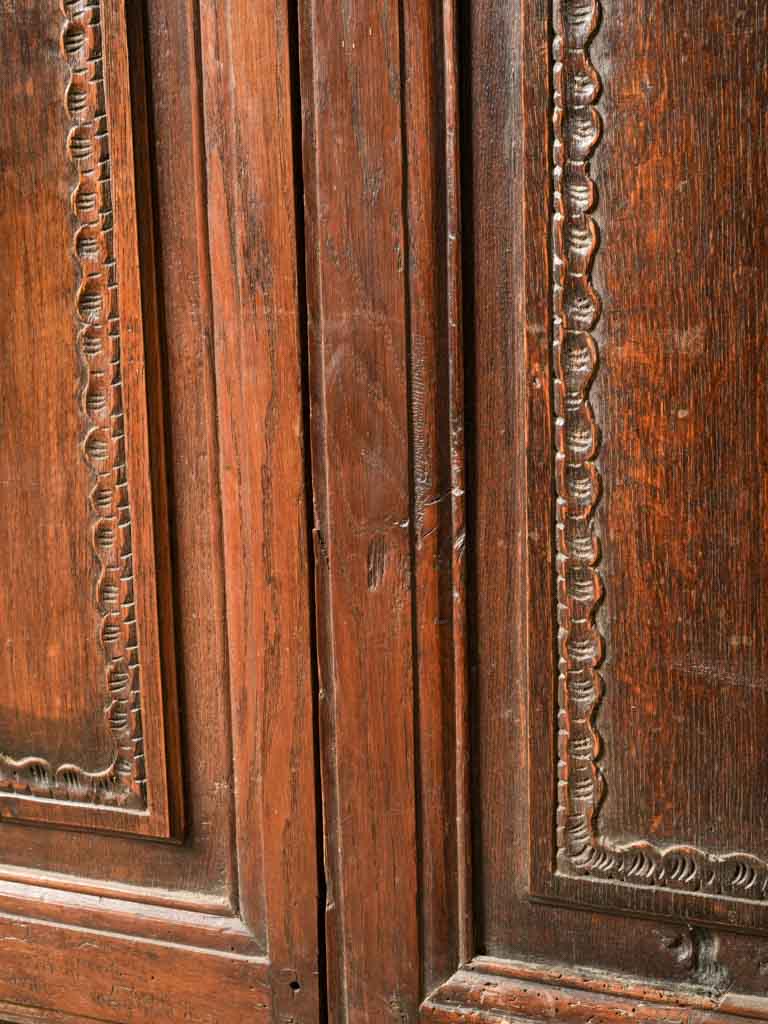 Understated authentic wooden French armoire  