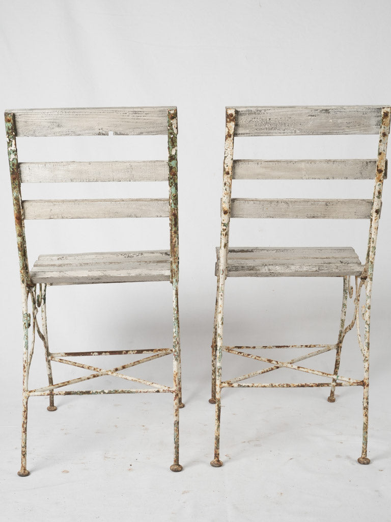 Elegant, painted wood ferry chairs