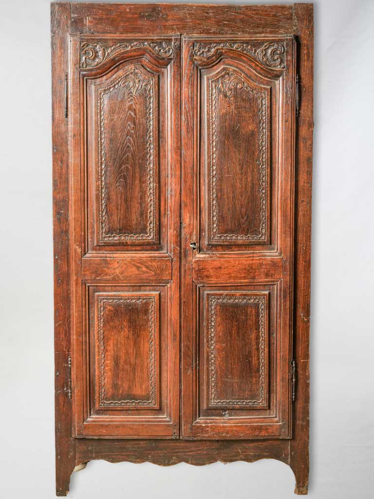 Antique petite French wooden armoire  