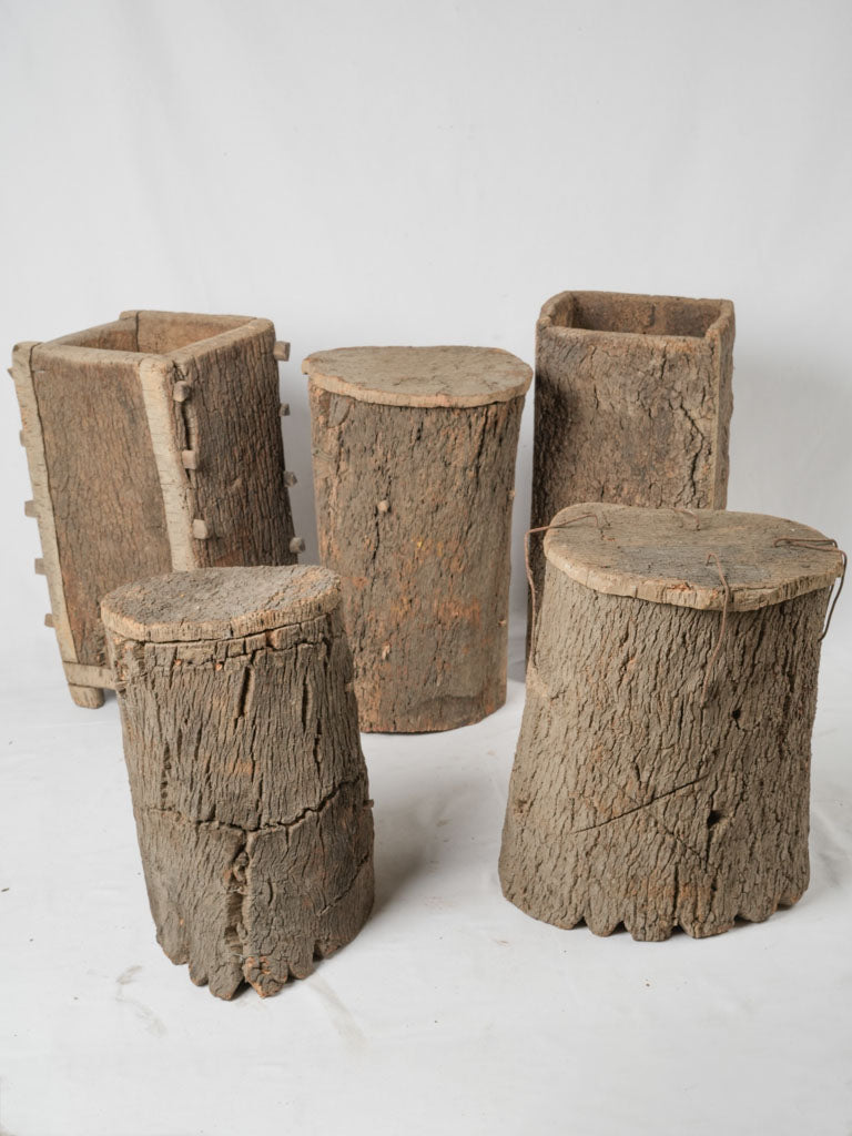 Authentic Mediterranean cork beehive set