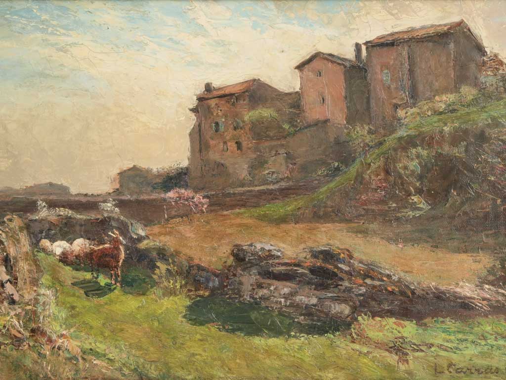 Tranquil, elegant French rural landscape artwork