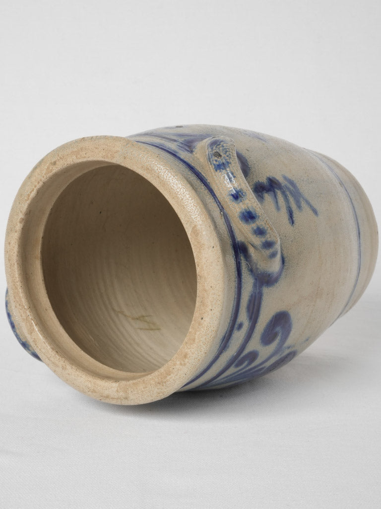 Blue and white European stoneware