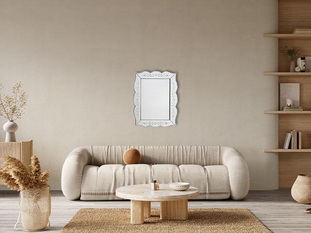 Venetian, 1960s rectangular wall mirror