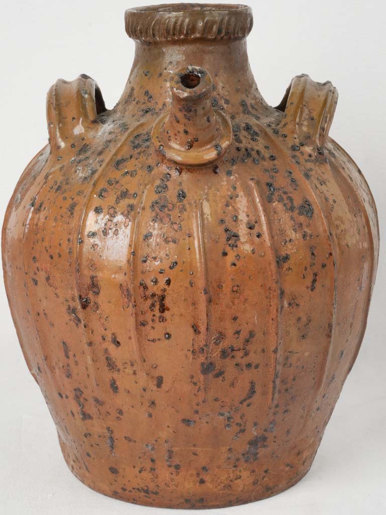 Antique French Terracotta Walnut Oil Jar from Auvergne - 16½"