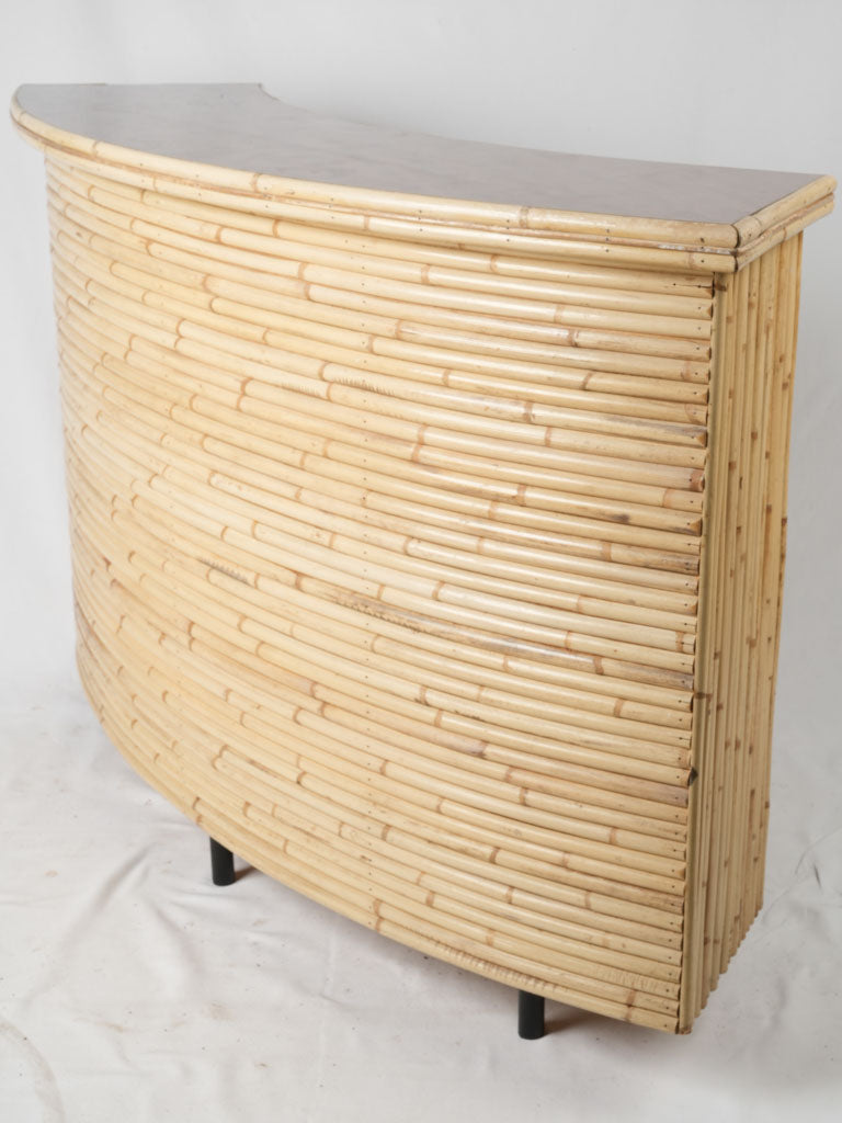 Durable stacked bamboo home bar