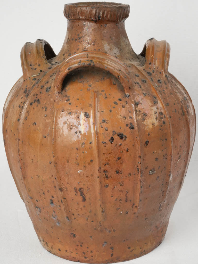 Antique French Terracotta Walnut Oil Jar from Auvergne - 16½"