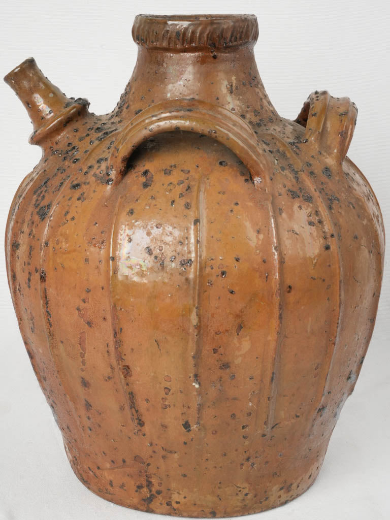 Antique French Terracotta Walnut Oil Jar from Auvergne - 16½"