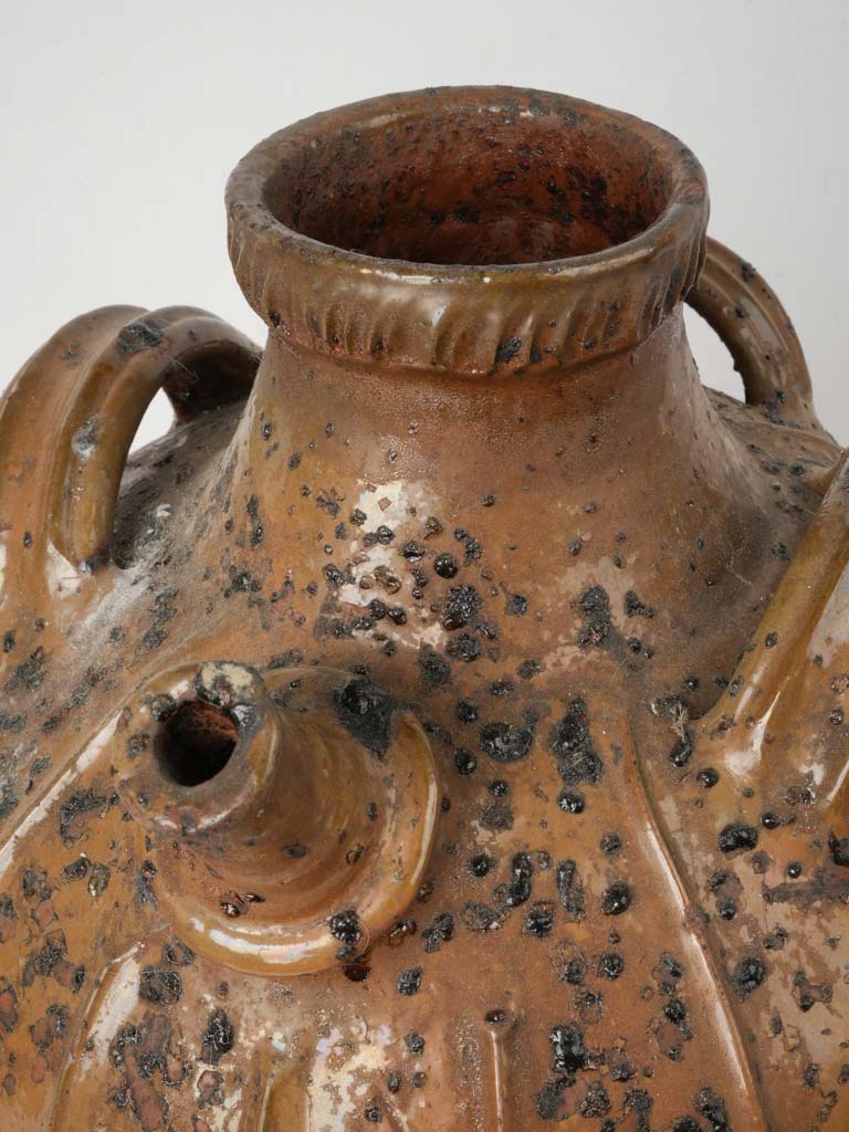 Antique French Terracotta Walnut Oil Jar from Auvergne - 16½"