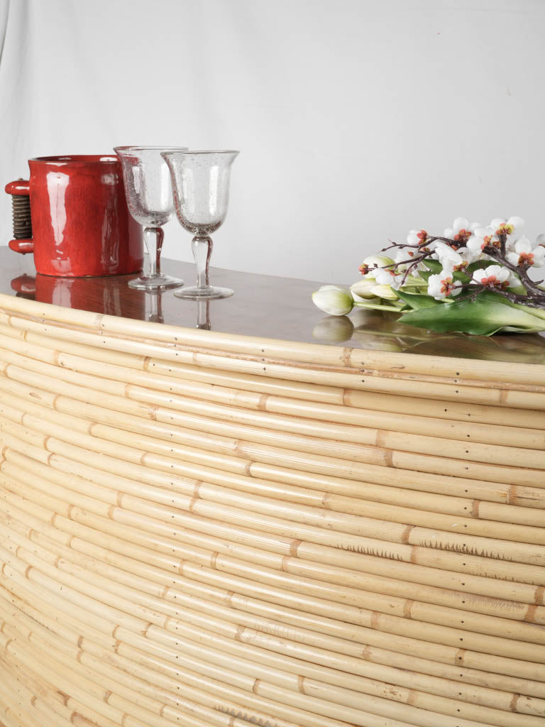 Exotic natural bamboo home bar