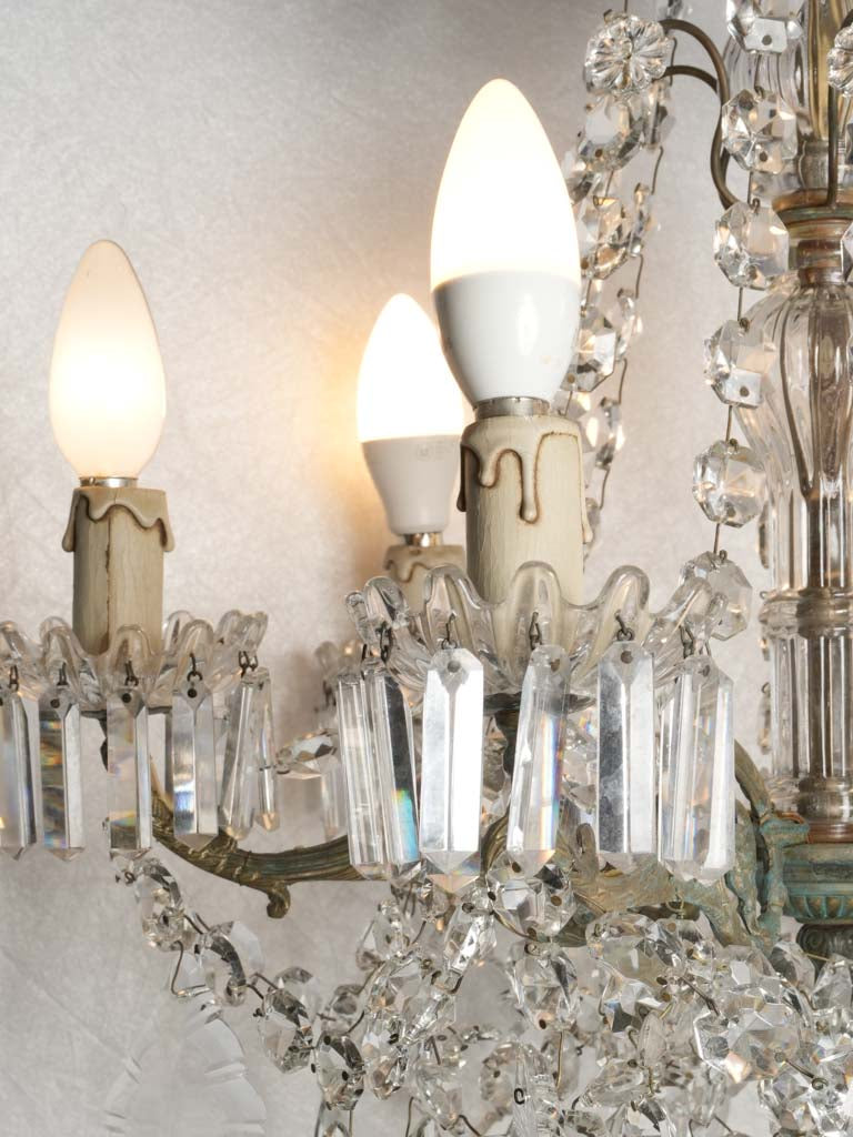 Lovely 1950s crystal hallway chandelier