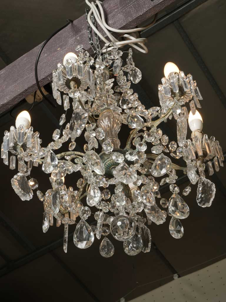 Gorgeous crystal chandelier with six arms