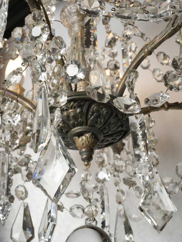 Exquisite 1940s crystal chandelier