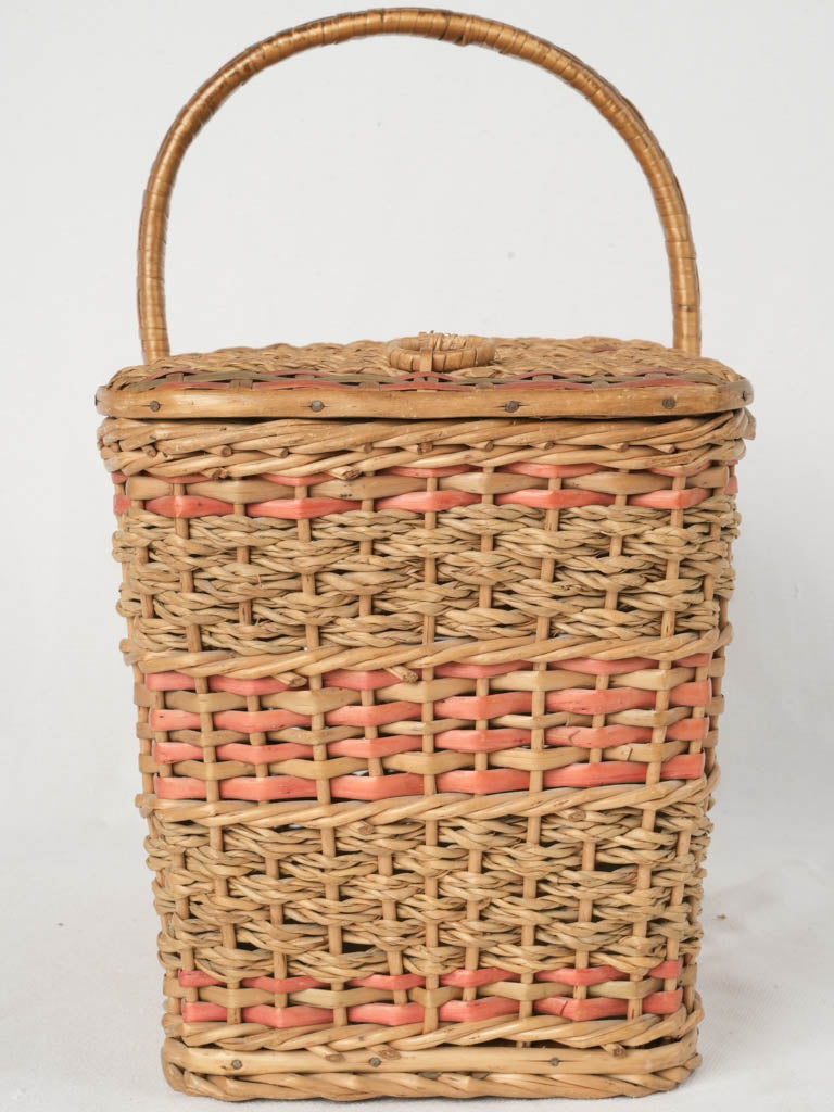 Vintage decorative French storage basket