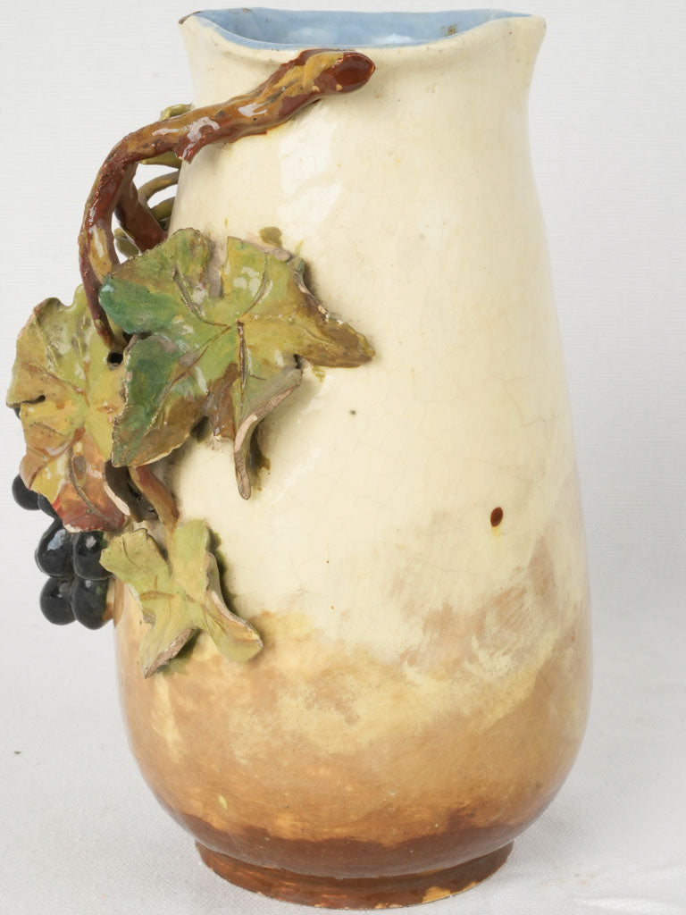 Colorful earth-toned glazed vase