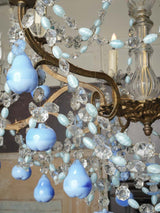 Ornate blue fruit pendant lighting