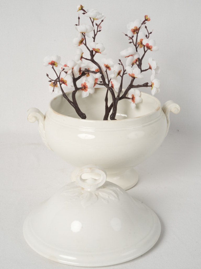 Elegant White Antique French Lidded Tureen