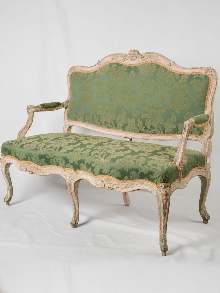 Antique Louis XV floral settee