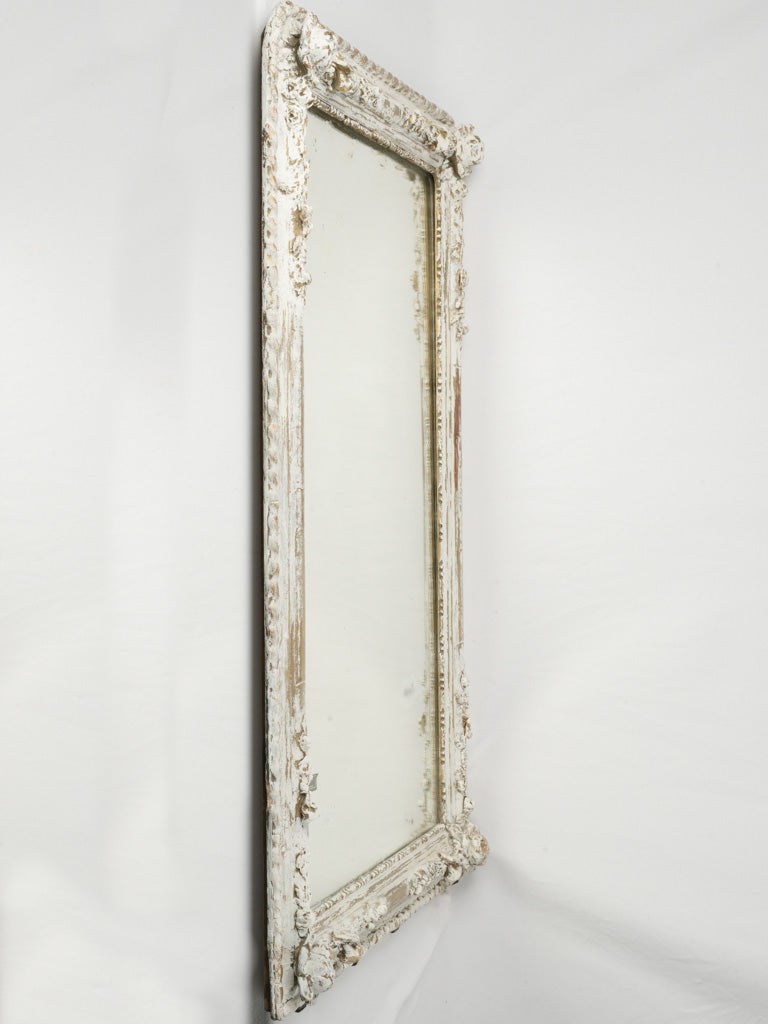 Large Louis Philippe Mirror with Rococo-Inspired Floral Detailing - 46½" x  31"