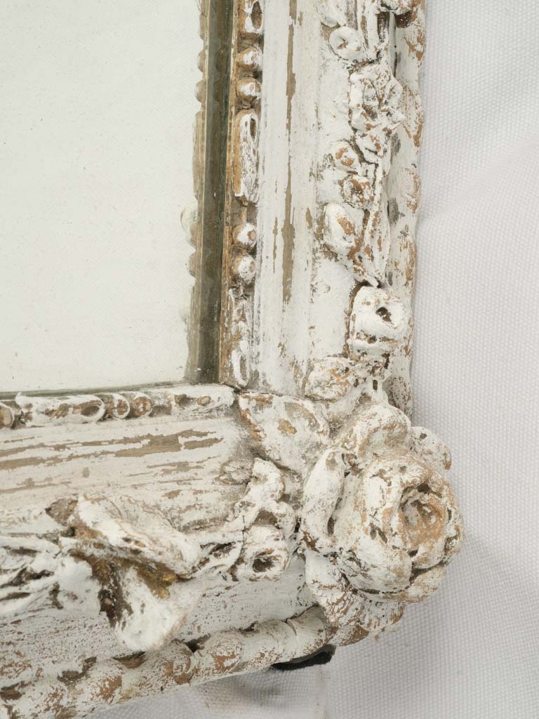 Large Louis Philippe Mirror with Rococo-Inspired Floral Detailing - 46½" x  31"