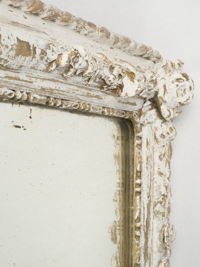 Large Louis Philippe Mirror with Rococo-Inspired Floral Detailing - 46½" x  31"