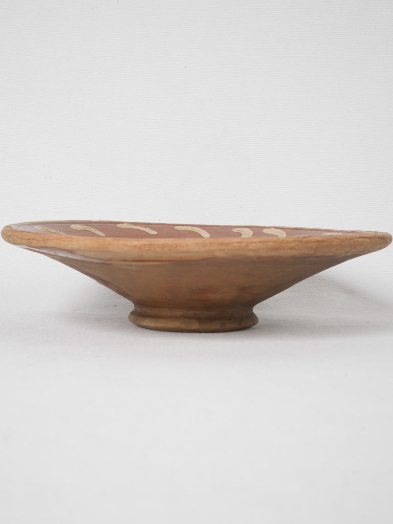 Functional antique French glazed terracotta bowl