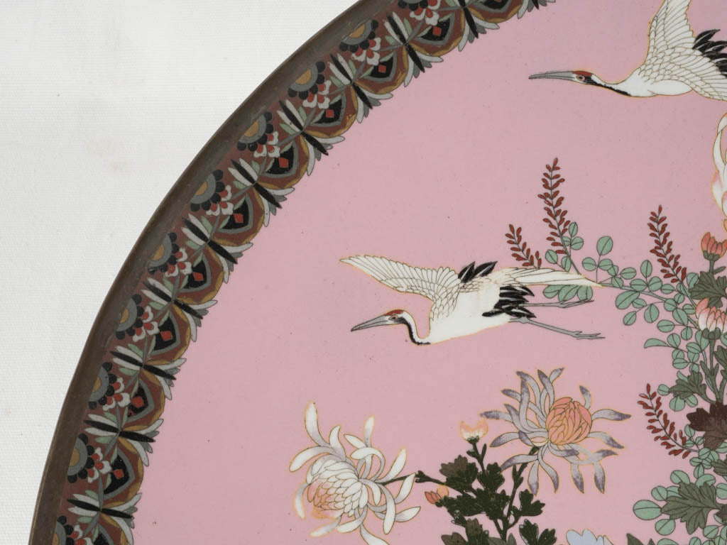 Serene, Ornate Cloisonné Decorative Platter