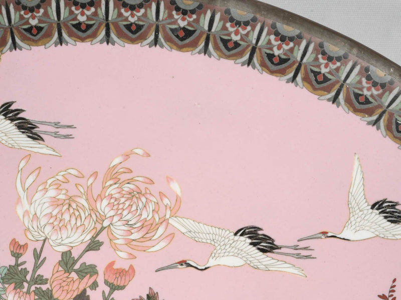 Vibrant 19th-Century Japanese Cloisonné Platter