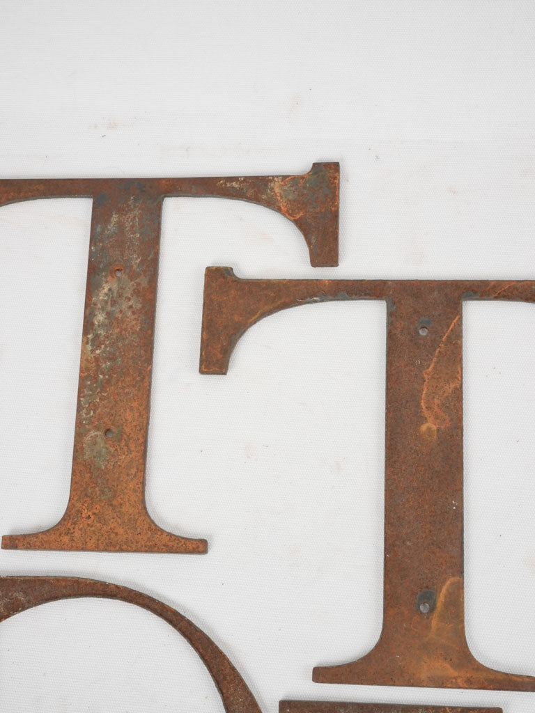 Classic aged metallic lettering group