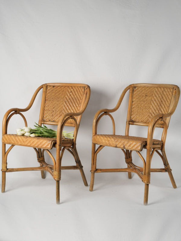 French Rattan Dining Chairs