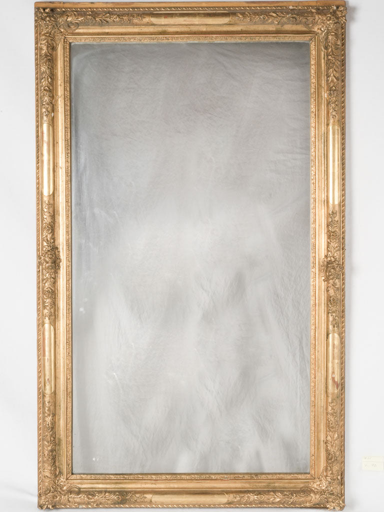 Elegant French gilded antique mirror