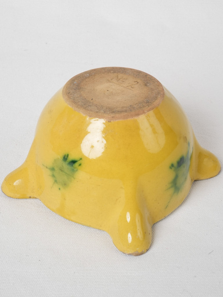 Glazed vintage terracotta pouring mortar