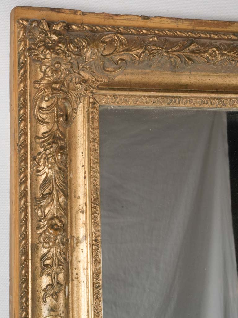 Vintage large French gilded wall mirror