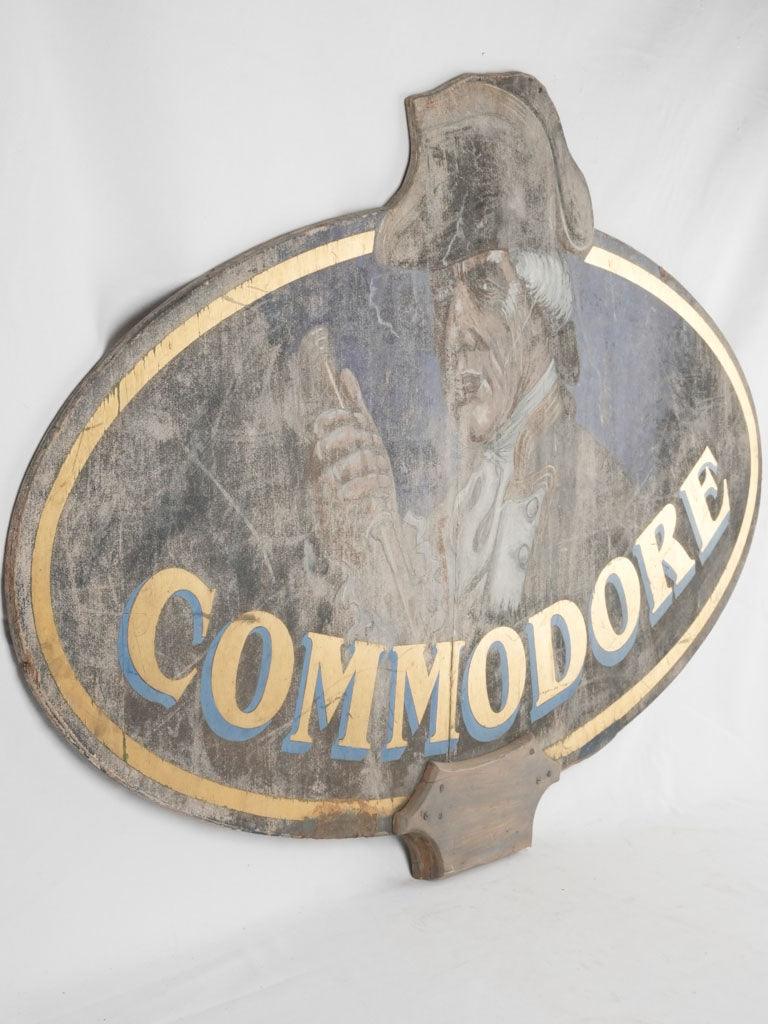 Vintage nautical-themed Commodore pub sign