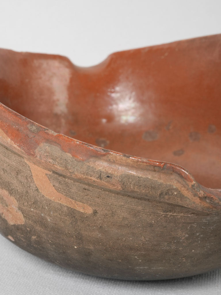 Vintage duck-shaped terracotta cooking pot