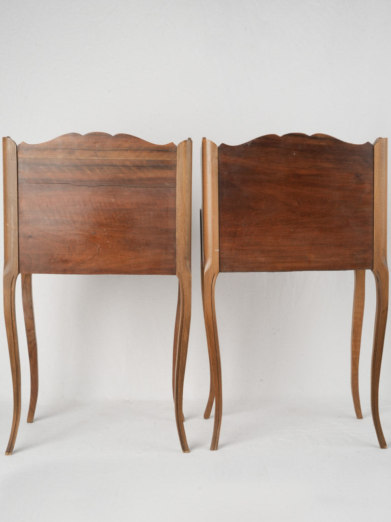 Pair of Early 20th-century Louis XV Style Walnut Nightstands - 29½"