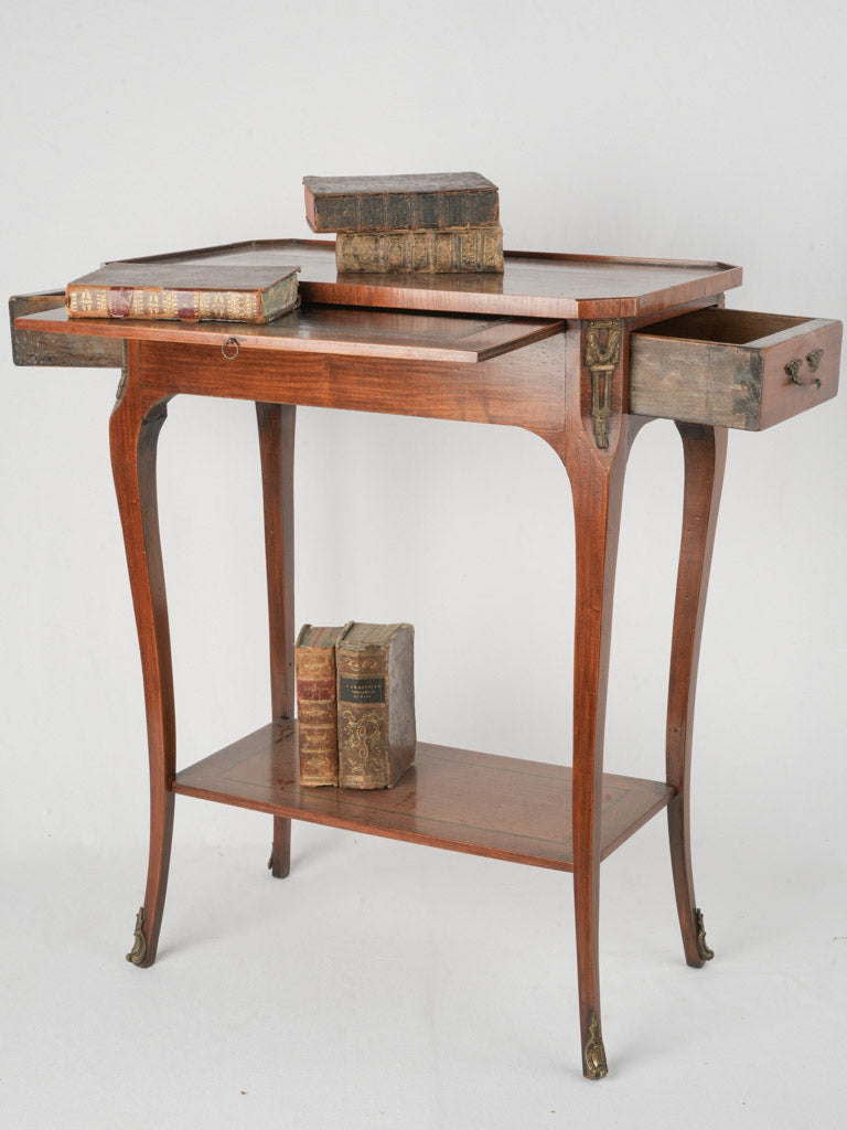 Antique walnut writing table  