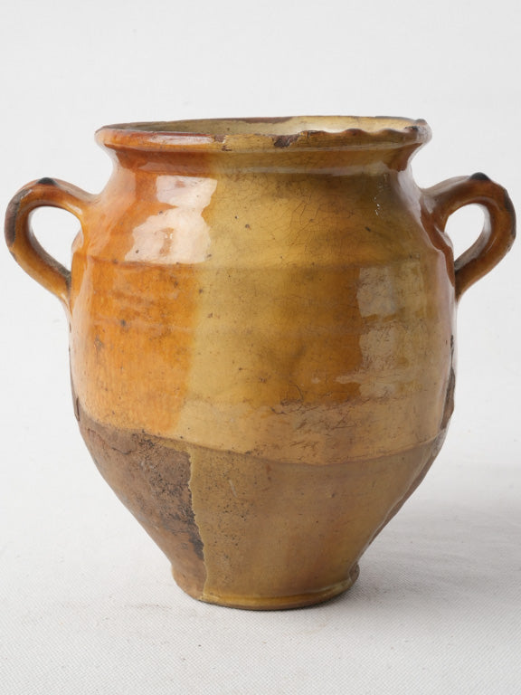 Aged terracotta matt-textured pot  