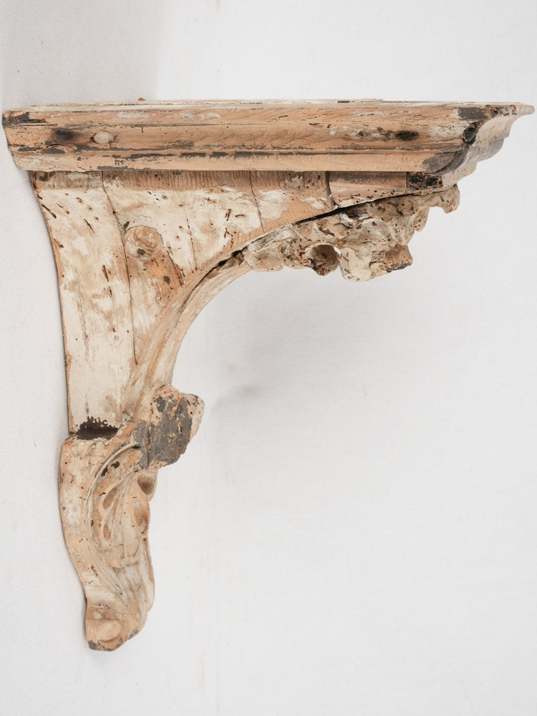 Classic treated woodworm bracket shelf