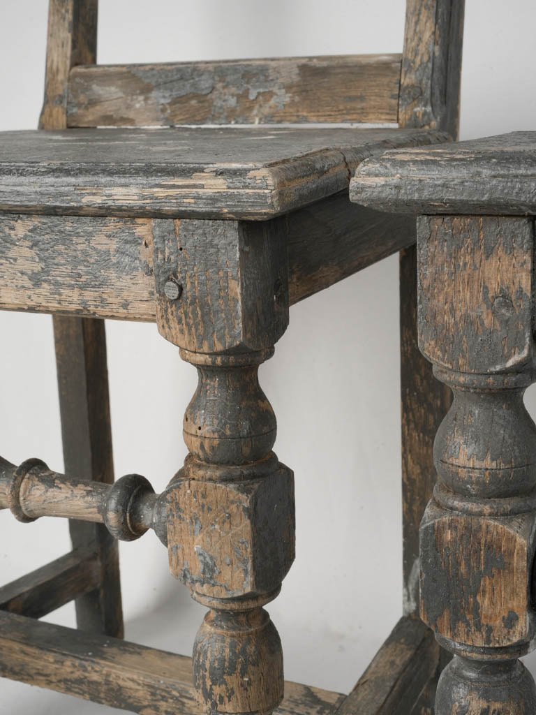 Pair of Rustic 18th-Century French Provincial Side Chairs - 39¾"