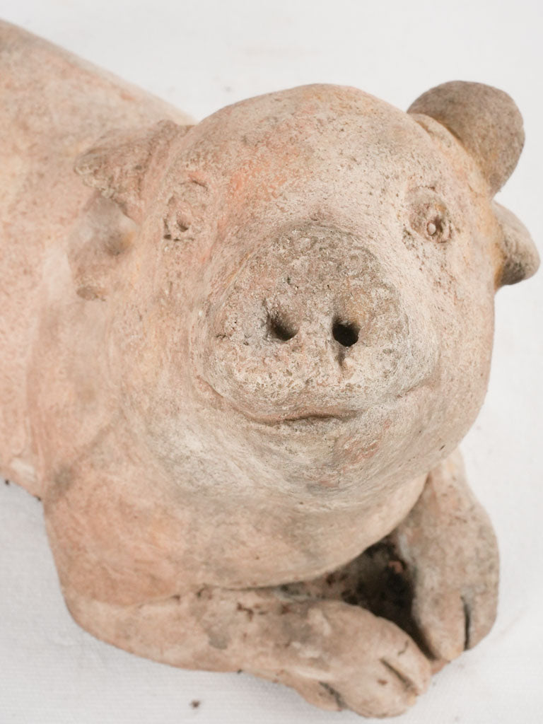 Vintage garden pig ornament 13½"