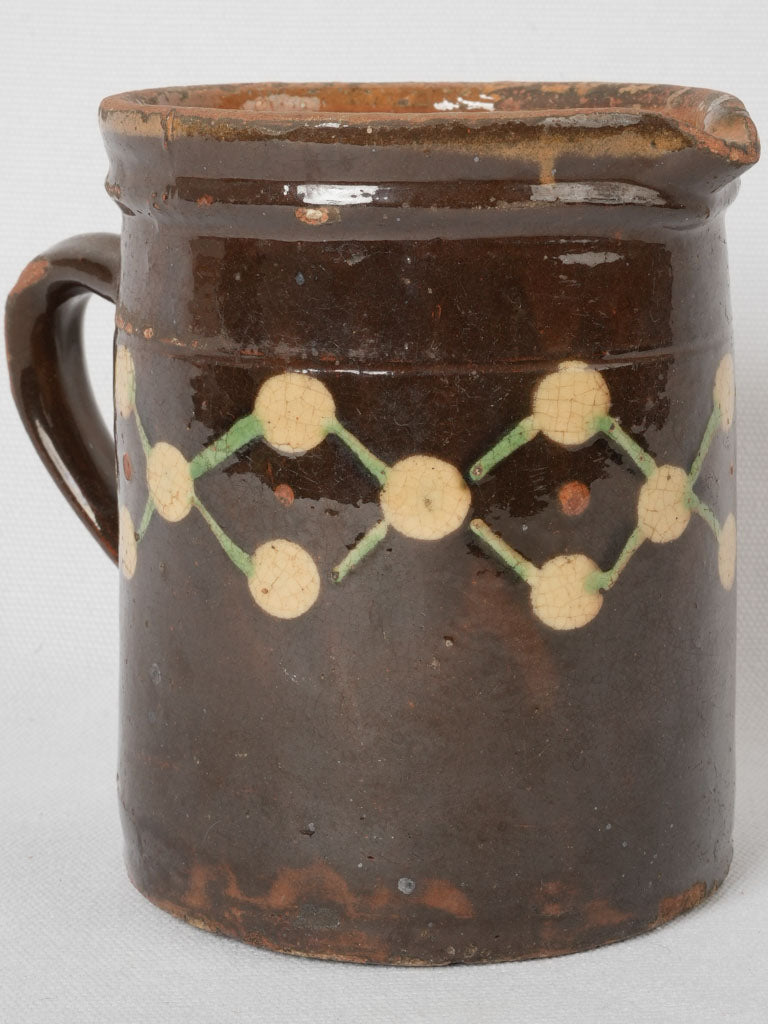 Rustic French Alps slipware pitcher