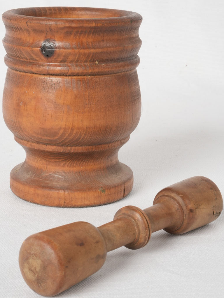 Aged Olivewood Mortar and Pestle Duo